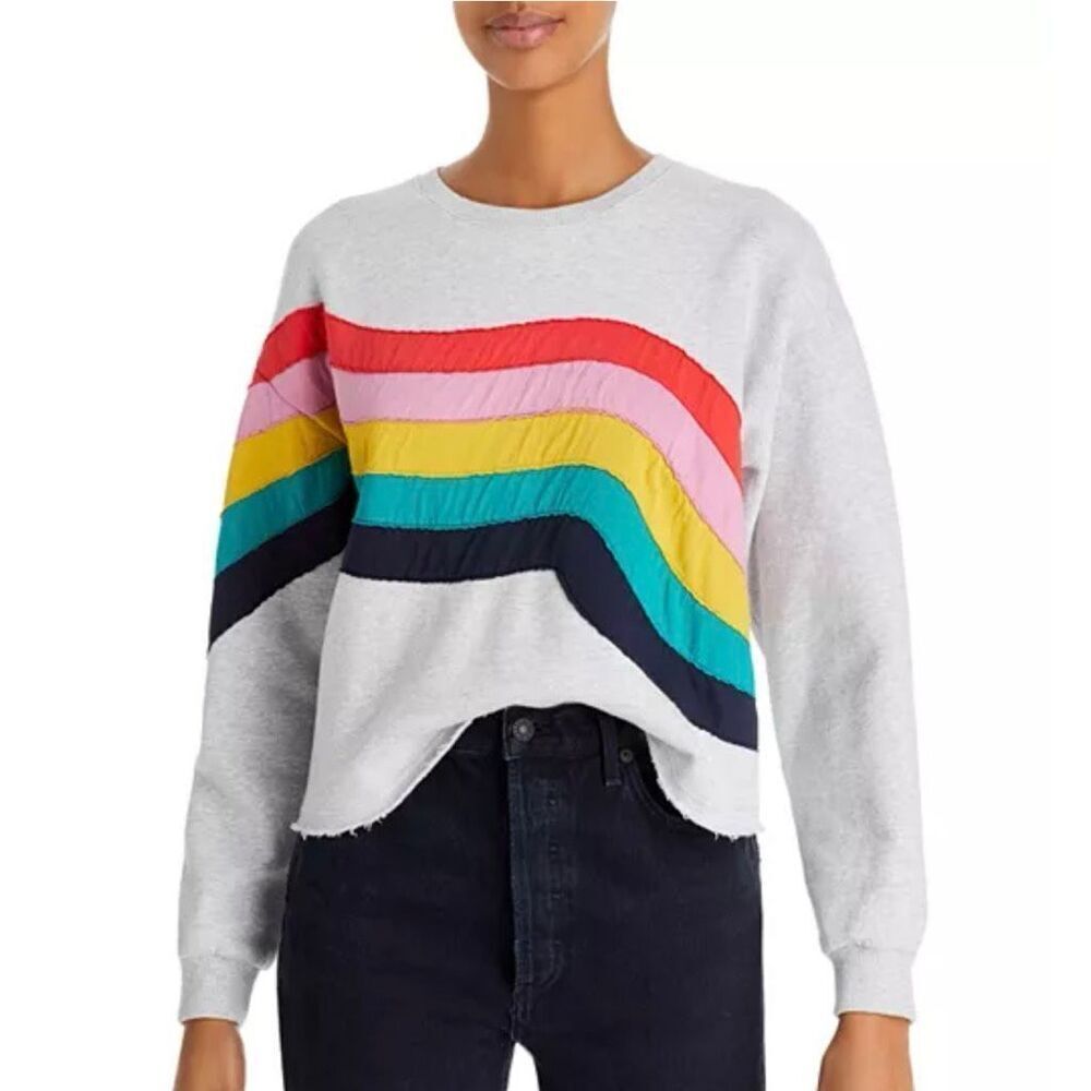 Marine Layer Archive Rainbow Stripe Sweatshirt XS